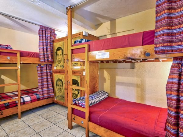 dorm with curtains lake atitlan